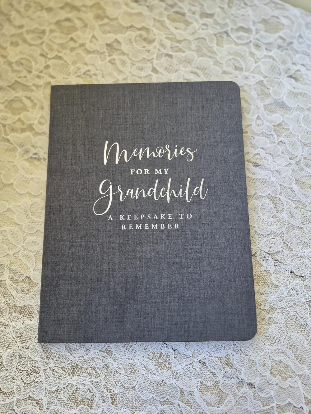 Memories for My Grandchild Keepsake Journal — Gray Hardcover